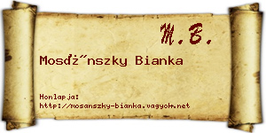 Mosánszky Bianka névjegykártya