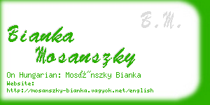 bianka mosanszky business card